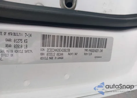 2014 Chrysler 300 z USA, uszkodzony, nr VIN 2C3CCAAG9EH336159